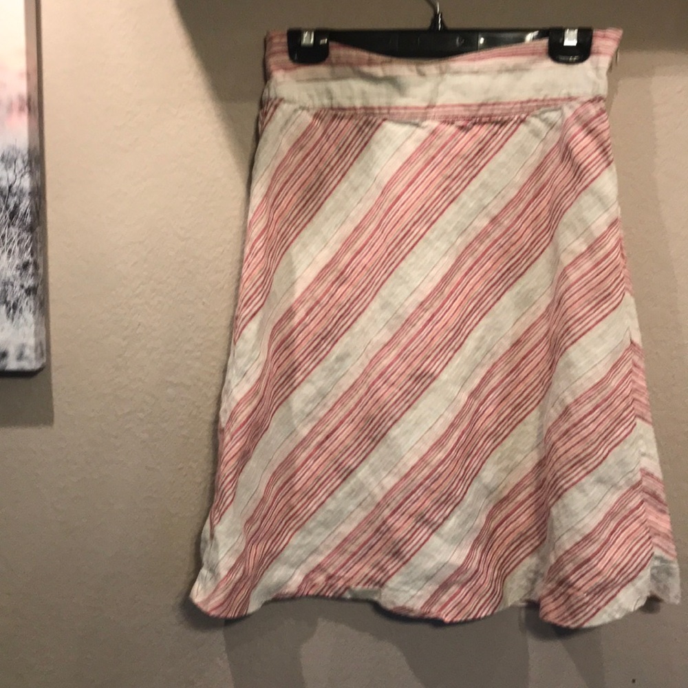 Striped linen skirt